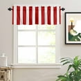 thumbnail image 2 of Red and Valances for Windows White Striped Geometric Rod Pocket Curtain Valance Window Treatment Short Curtains for Kitchen Living Room, 58"x16", 2 of 5
