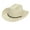 Beige, variant on Unisex Straw Cowboy Hat Solid Curling Brim Wide Brim Summer Sun Hat for Beach Travel Jazz and Outdoor Wear Men and Women Western Style Cap