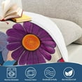 thumbnail image 4 of Yayeee Throw Blanket for Couch Soft Warm 50" x 60" Sofa Chair Bed Decoration, Purple Flowers, 4 of 7