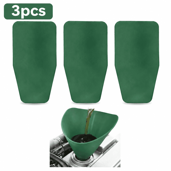 Renyuanyuan 3-Pack Collapsible Silicone Funnel, Flexible and Portable, Heat Resistant, for Oil, Liquids, and Powders