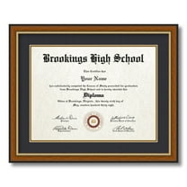 ArtToFrames 12x16 inch Diploma Frame - Framed in Medium Tri-colored Frame with Black and Gold Mats, Comes with Regular Plexi Glass and Wire Hanger for Wall Hanging (D-4446-12x16)