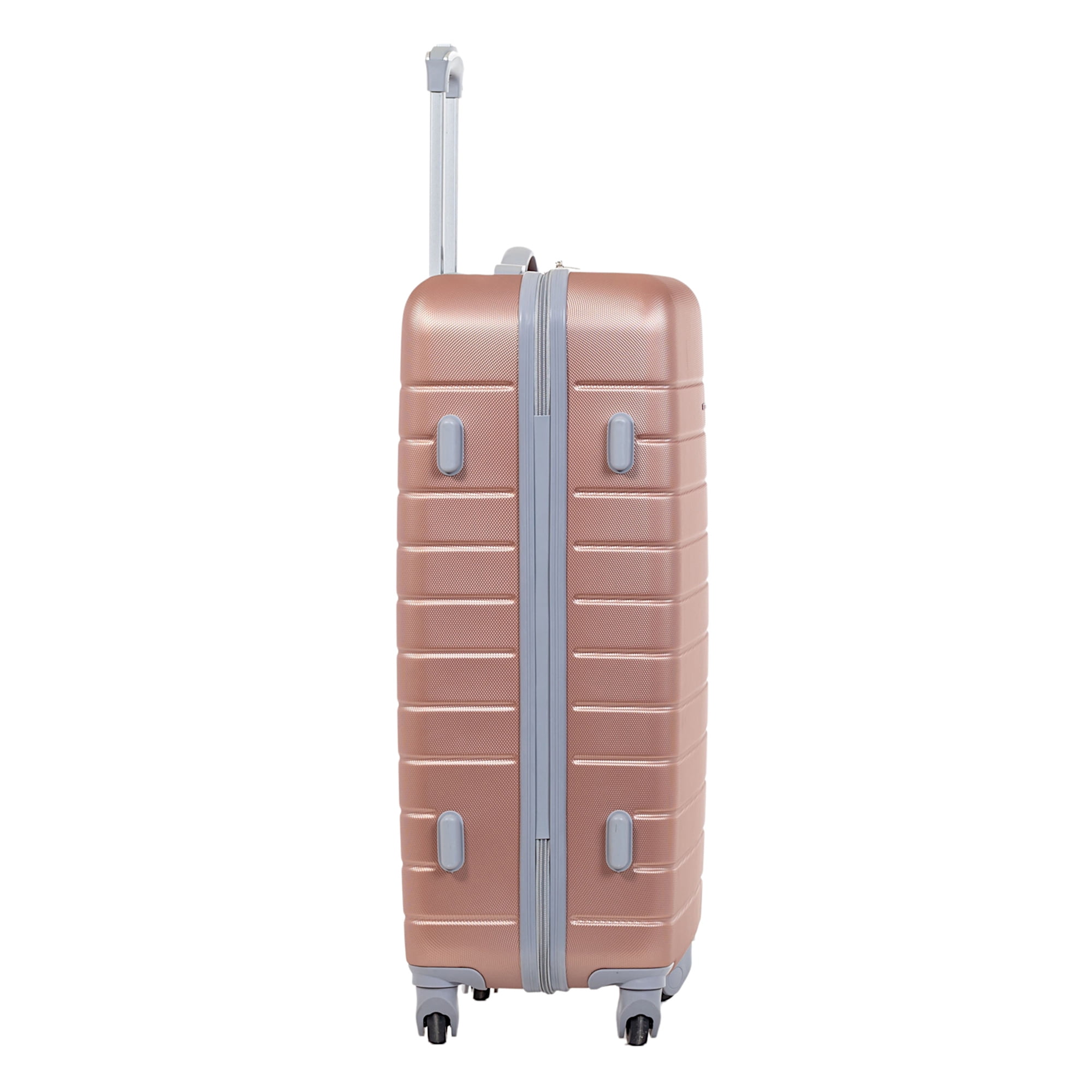 Jetstream 2pc Hardside Rolling Spinner Upright Set, Checked and Carry-on Luggage Duo, Rose Gold