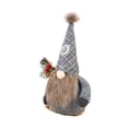 thumbnail image 5 of Red hatEaster Gnome para muñeca Gnomos enanos rellenos con barba con sombrero con flores para el festival en casa Fiesta Mesa de comedor Decoración Suministros de regalo esquí esquí Gafas de esquí, 5 of 5