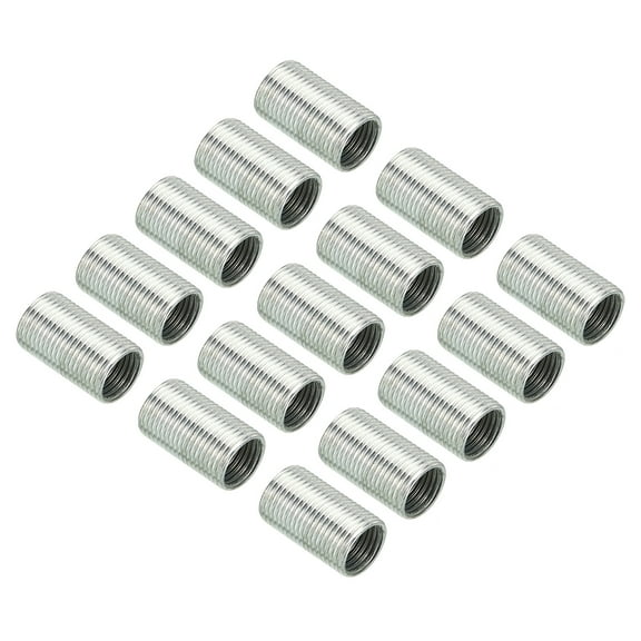 Uxcell M12 to M10 Thread Adapters Sleeve Reducing Nut 20mm Screw Pipe Threaded Tube Coupler Connector 15 Pack