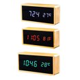 thumbnail image 2 of LED Tecnología de bambú de madera real Control de sonido de temperatura electrónica Reloj de espejo con alarma Speravity DZ4618-03, 2 of 2