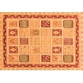 thumbnail image 1 of Ahgly Company Indoor Rectangle Oriental Orange Modern Area Rugs, 2' x 4', 1 of 4