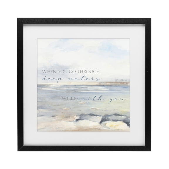 Stupell Industries Deep Waters with You Black Framed Print Under Glass, design by Lanie Loreth