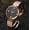 Rose Gold with Black Dial, variant on Women’s Rose Gold Bangle Watch with Black Round Dial Elegant Quartz Bracelet Watch