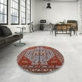 thumbnail image 4 of Ahgly Company Machine Washable Indoor Rectangle Industrial Modern Rosy Brown Pink Area Rugs, 8' x 10', 4 of 7