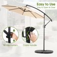 thumbnail image 5 of Homefun 10FT Offset Patio Umbrella Cantilever Hanging with 8 Ribs UV-Resistant & Waterproof Canopy Easy Tilt Adjustment for Outdoor Garden Poolside Lawn No Base Included, 5 of 7