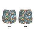thumbnail image 6 of Uemuo Foxes and Birds in Forest Pattern Women's Athletic Shorts High Waisted Running Shorts with Liner Pockets Gym Elastic Workout Shorts-Large, 6 of 9