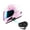 Z Bluetooth Pink Flower, variant on WOW Motorcycle HJM Street Bike Full Face Helmet + Motorcycle Bluetooth Headset: Glossy White