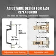 thumbnail image 2 of KFFKFF Front Door Handle and Deadbolt Set, Square Entry Handle Set with Lever, Single Cylinder, Adjustable Hole Space, Matte Black, 2 of 9