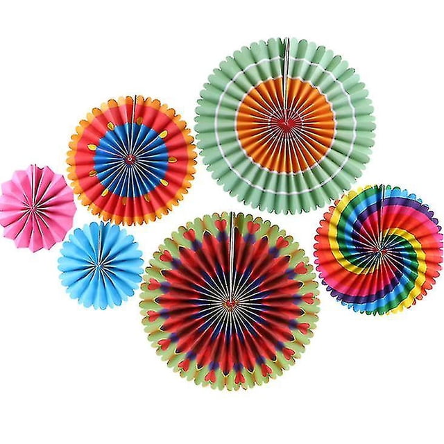Tire de la flor Flor de papel hecha a mano Decoración tridimensional para fiestas Boda 6 piezas