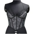 thumbnail image 1 of Mujeres Casual Sexy Ojal con cordones Estampado floral Fishbone Court Vintage Corset Straps Tank Top Fridja  nalpqowj29872, 1 of 8