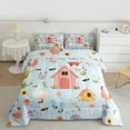 thumbnail image 2 of Homewish Cute Duck Chicken Full Size Comforter Sets,Rustic Farmhouse Cabin Bedding Comforter Set,Colorful Flower Bedding Sets For Girl Boy,Microfiber Bedroom Decor Reversible,3pcs, 2 of 8