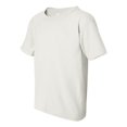 thumbnail image 2 of Couver Heavy Cotton™ Youth Girls Boys Short Sleeve T-Shirt Top, White, X-Small, 1 Pack, 2 of 5