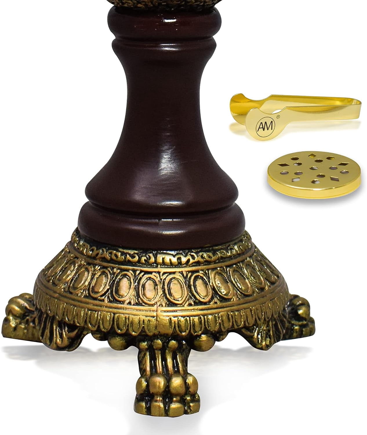 AM Luxury Globe Incense Burner - Bakhoor Insence Holder | Insencents Resin Burners | Frankincense Charcoal Burner | Mabkhara | for Office & Home Decor (Bronze)