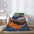 thumbnail image 2 of Throw Blanket for Couch Sofa and Bed, Multiple Retro Pattern Super Soft Plush Throw Blanket, Fuzzy Cuteness Comfy Warm Washable Flannel Blanket & Throws for All Season 60"x50", 2 of 5