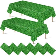 XD2-6 Pcs Plastic Grass Tablecloth Green Golf Tablecloth Disposable Golf Table Cloth Themed Golf Party Decorations Golf Table Decorations Golf Table Cover for Sports Party*2