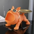 thumbnail image 4 of Bandeja de almacenamiento para escritorio de perro, estatua, bandeja de joyería, decoración de , escultura Naranja Gloria Estatua de resina, 4 of 8