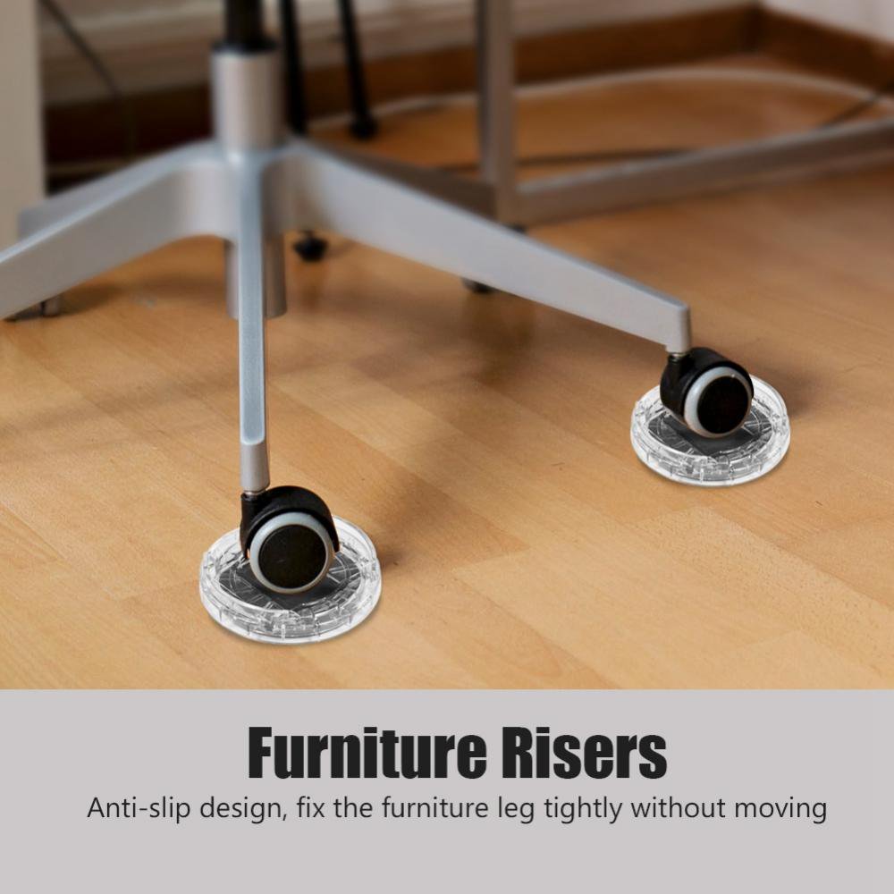 EBTOOLS Furniture Risers, 8Pcs Chair Bed Risers Elephant Feet Lift