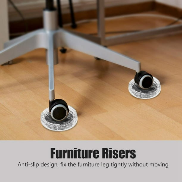 EBTOOLS Furniture Risers, 8Pcs Chair Bed Risers Elephant Feet Lift