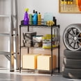 thumbnail image 4 of GETHFSA 2PCS Metal Storage Shelving Unit, 3-Tier Heavy Duty Storage Organizer with V-Shaped Wire Racks, Adjustable Shelves, 450 LBS Capacity, Black, 4 of 9