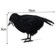 thumbnail image 7 of 6 Pieces Halloween Black Crows Feathered Crows Realistic Looking Ravens Large Handmade Black Crow for Halloween Decoration Halloween Party Supplies, 7 of 7