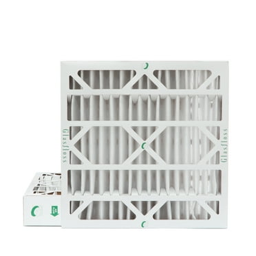 2 Pack of 20x20x4 MERV 10 Pleated 4" Inch Air Filters by Glasfloss. Actual Size: 19-1/2 x 19-1/2 x 3-3/4