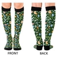 thumbnail image 4 of FORMRS Womens Knee High Socks Casual Long Thick Travel Daily Wear, 1 Pair, Flourish Flowers Pattern, 4 of 6