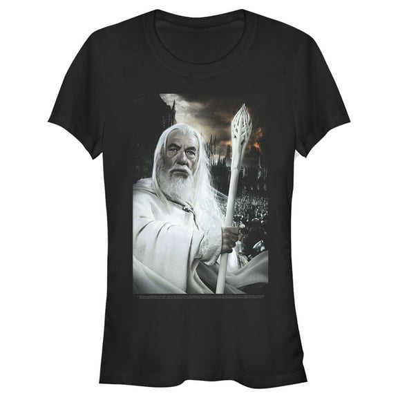 Junior's The Lord of the Rings Fellowship of the Ring Gandalf Portrait  Graphic Tee Black 2X Large