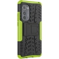 thumbnail image 4 of Tyre Pattern Design Case for Motorola Edge 2022 (Not 2021) with Kickstand, Heavy Duty Shockproof TPU+PC Material Double Layer Protection Phone Case for Motorola Edge 2022 XC Green, 4 of 11