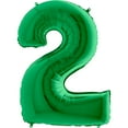 thumbnail image 6 of 40 inch Number 2 - Green Foil Mylar Balloon - Party Supplies Decorations, 6 of 11