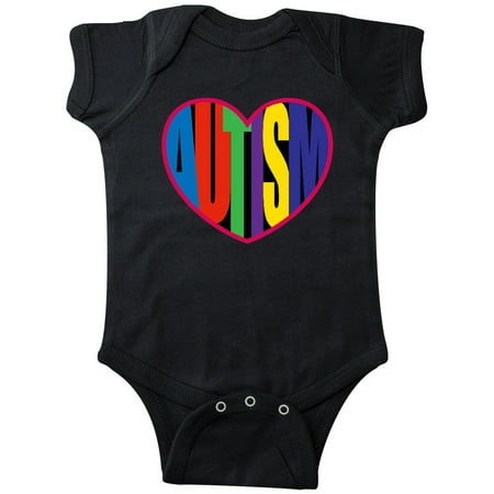

Inktastic Autism Awareness Month Word Heart Gift Baby Boy or Baby Girl Bodysuit