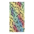 thumbnail image 3 of Ryvnso Musical Notes in Rainbow Oversized Beach Towel Microfiber Bath Blankets Swimming Fitness 37" x 74", 3 of 5