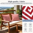 thumbnail image 5 of 18x18 Inch Outdoor Throw Pillows Set of 2, Waterproof & Fade-Resistant, Square Decorative Cushion For Patio Furniture, All Weather Outdoor Pillows (Red Grid), 5 of 7