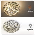 thumbnail image 4 of Vinplus Tiffany 3 Light Flush Mount Ceiling Light 16" White Finish with Tiffany Glass, 4 of 5