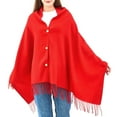 thumbnail image 6 of Alpine Swiss Womens Shawl Evening Wrap Pashmina Large Scarf Fringe Cape Poncho, 6 of 7