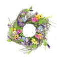 thumbnail image 1 of 24" Decorative Multicolored Wild Flower Artificial Spring Floral Wreath, 1 of 2