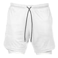 thumbnail image 4 of Pantalones Cortos de Entrenamiento Sunnimix 2 en 1 para Hombre Blanco XXL, 4 of 8