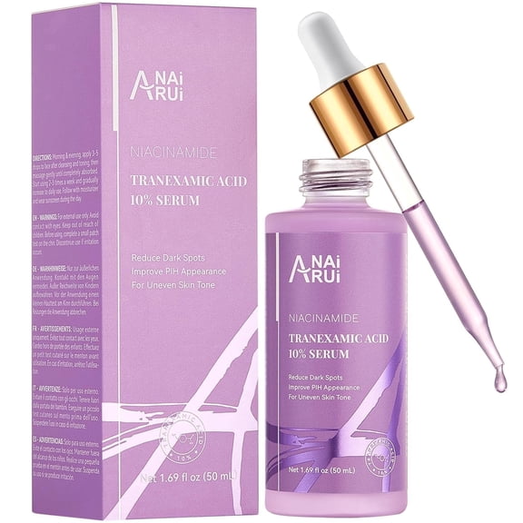 ANAiRUi 10% Tranexamic Acid Serum with Niacinamide, Kojic Acid, Ceramide, Hydration for All Skin Types, 1.69 fl oz/50 ml