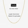 thumbnail image 6 of Gold Chain Necklace for Women, 14k Gold Plated Thin Beaded Wave Box Chain Necklace Dainty Gold Necklace Simple Layered Gold Choker Necklaces Minimalist Gold Link Chain Trendy Jewelry for Women, 6 of 16