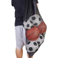 thumbnail image 4 of Sport Equipment Storage Bag, Drawstring Large Capacity Mesh Ball Bag  for Baseball for Basketball S,L, 4 of 7