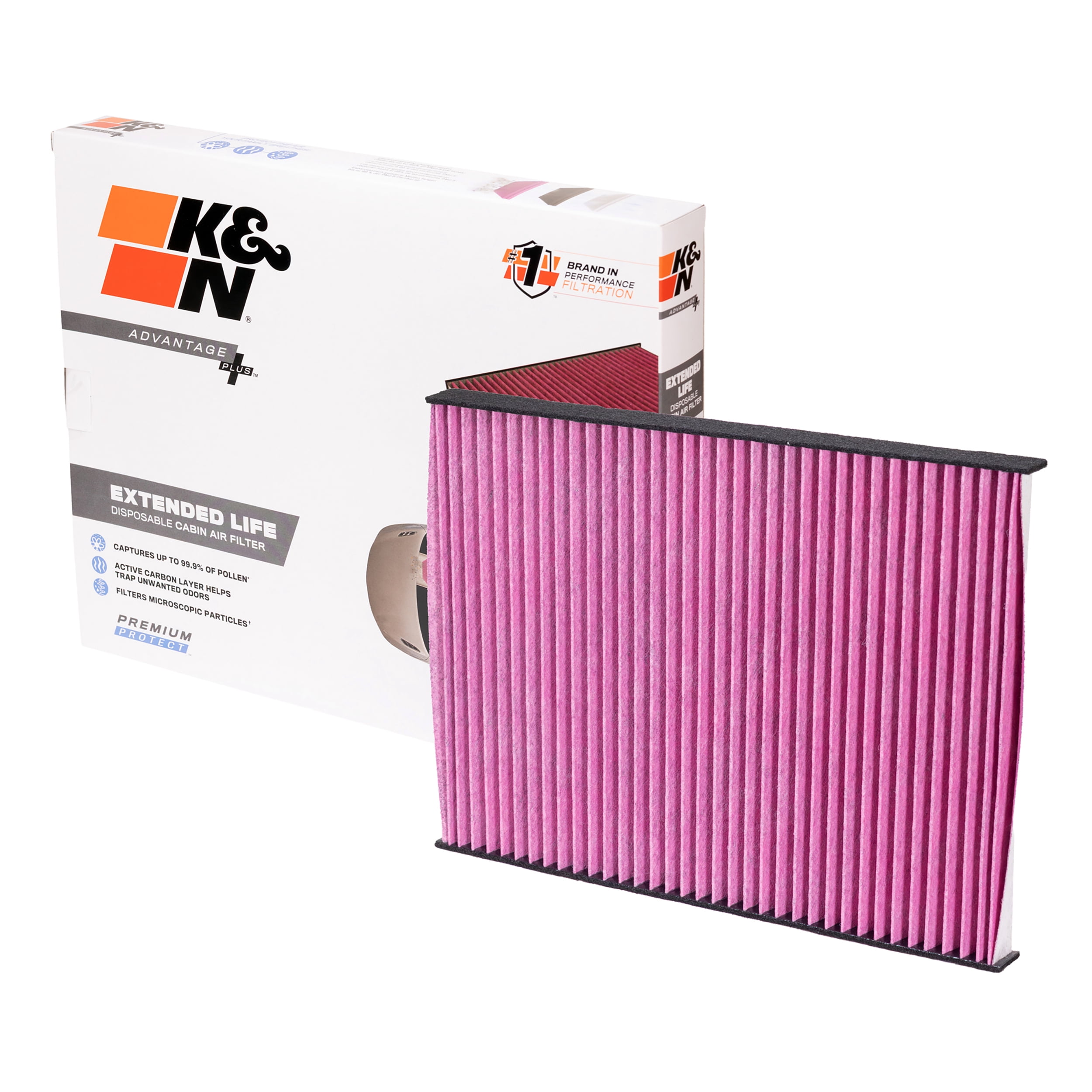 K&N Advantage Plus Cabin Air Filter: Extended Life Disposable, Easy Installation, Cleaner Air Inside Vehicle, DVF6048