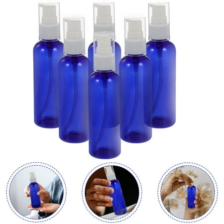 KONTONTY Travel Size Clear PET Lotion Bottles 6-Pack Portable Refillable Containers for Travel
