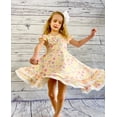 thumbnail image 1 of Yellow Floral Double Ruffle Twirly Dress, 1 of 9