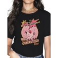 thumbnail image 1 of Women'S "Jem and the Holograms" 1987 Tour Graphic T-Shirt - Casual Crew Neck, Short Sleeve, All-Season Tee with Hairstyle & Star Design, Festive Holiday Top, Festive Clothing | Retro Top | Comf, 1 of 6