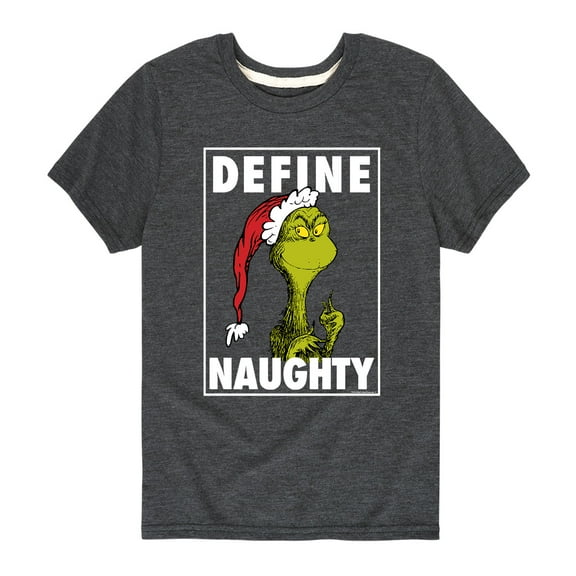 Dr. Seuss - The Grinch Define Naughty - Toddler And Youth Short Sleeve Graphic T-Shirt