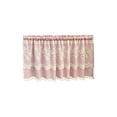 thumbnail image 2 of Floral Lace Edge Cafe Curtain – Semi-Sheer Tiered Window Valance, 39.37x19.69 Inches, Adjustable Rod Pocket, for Kitchen Bathroom Decor, 2 of 6